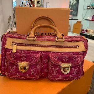 Louis Vuitton NEO Speedy Pink Denim Monogram Bag